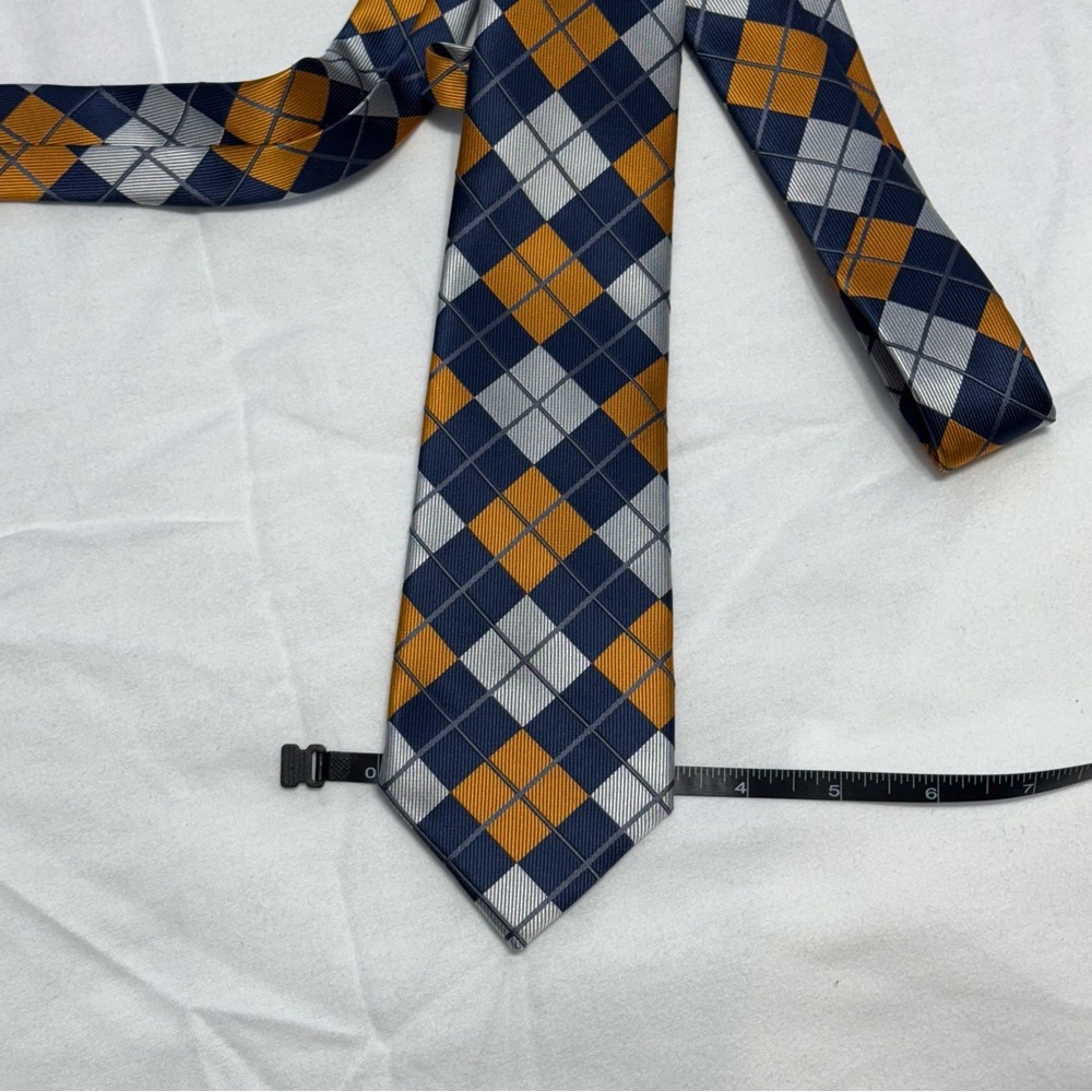 Blue and Orange Plaid Tie